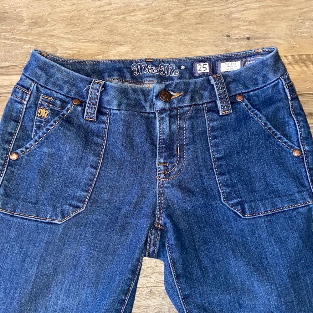 Miss Me Jeans•Size 25•Mid-Rise•Wide•Brand New